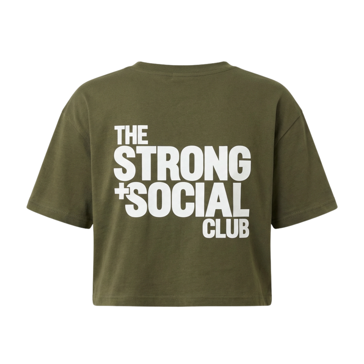 Womens Signature Cropped Tee - Khaki