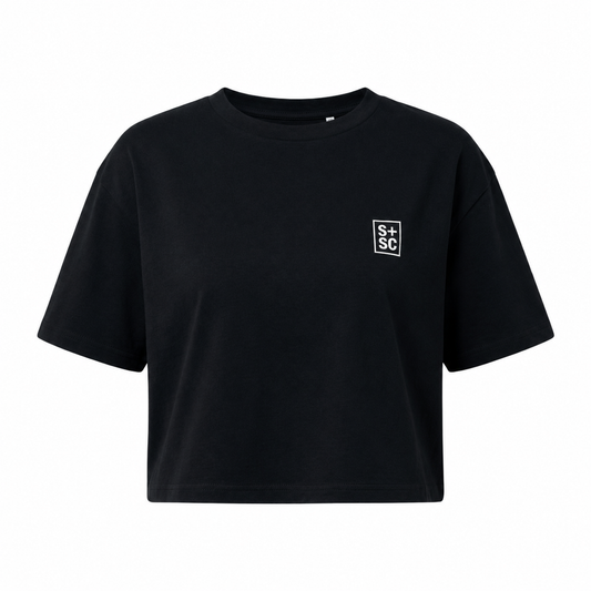 Womens Signature Cropped Tee - Black