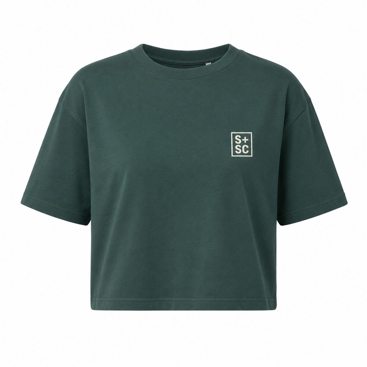 Womens Signature Cropped Tee - Teal