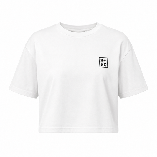 Womens Signature Cropped Tee - White